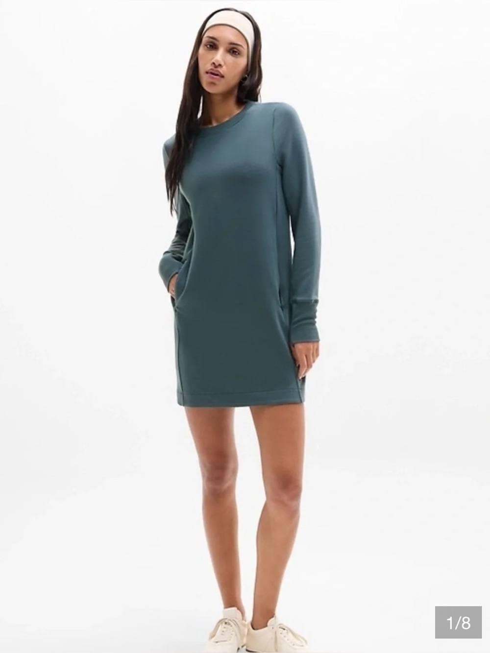 Athleta Coastal Luxe Sweatshirt Dress-Eden (M)